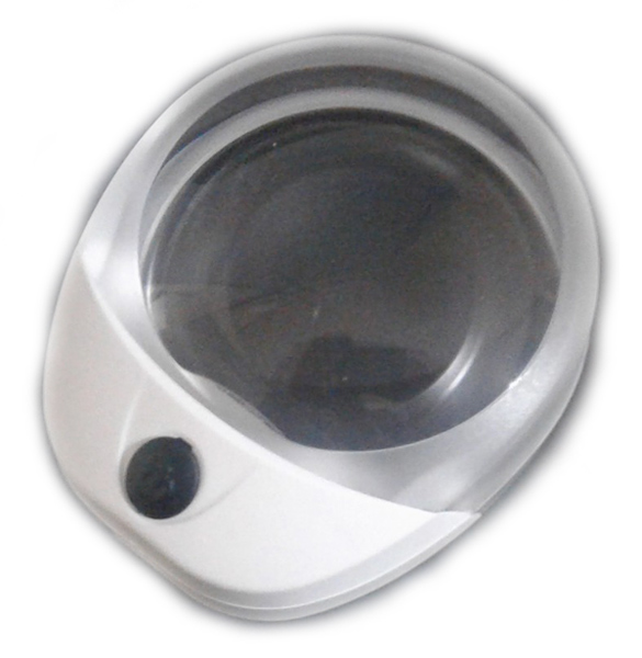 Лупа Kromatech настольная контактная 10x, 60 мм, с подсветкой (1 LED) PW6010C