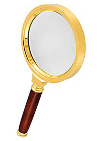 Лупа Kromatech ручная круглая 6х, 90 мм, в металлической оправе с деревянной ручкой картинка