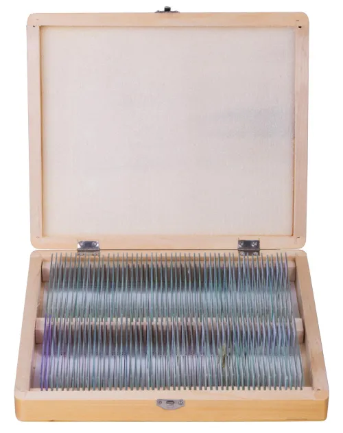 Набор микропрепаратов Bresser 100 шт., в кейсе изображение