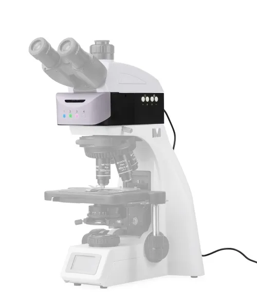 Насадка эпи-люминесцентная моторизованная MAGUS Epi-FL04M LED, блоки люминесцентных фильтров B/G/UV фото