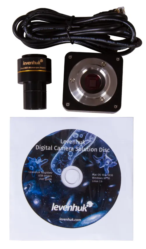 Микроскоп цифровой Levenhuk MED D10T, тринокулярный фото