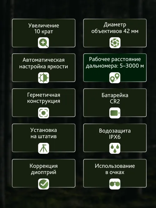 Бинокль с дальномером Levenhuk Guard PRO 3000 изображение