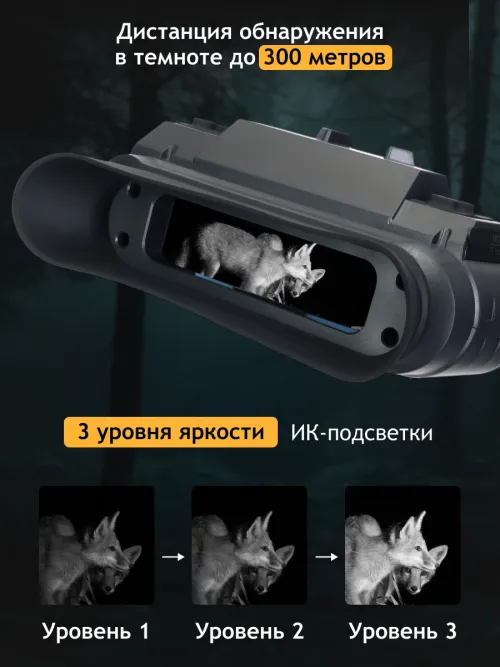 Бинокль цифровой ночного видения Levenhuk Halo NVB10 Helmet, с креплением на шлем изображение