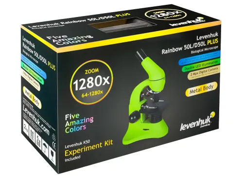 Микроскоп Levenhuk Rainbow D50L PLUS, 2 Мпикс, Moonstone\Лунный камень картинка