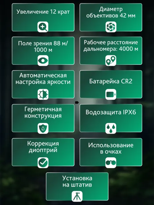 Бинокль с дальномером Levenhuk Guard PRO 4000 изображение