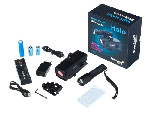 Монокуляр цифровой ночного видения Levenhuk Halo NVR50, с прицельным крепежом изображение