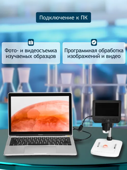 Микроскоп цифровой Levenhuk DTX 350 LCD картинка