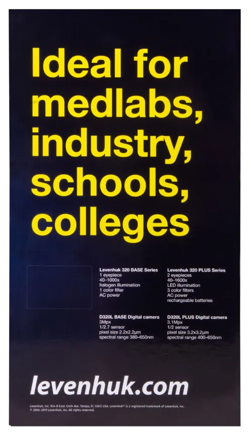 Микроскоп Levenhuk 320 PLUS, монокулярный фото