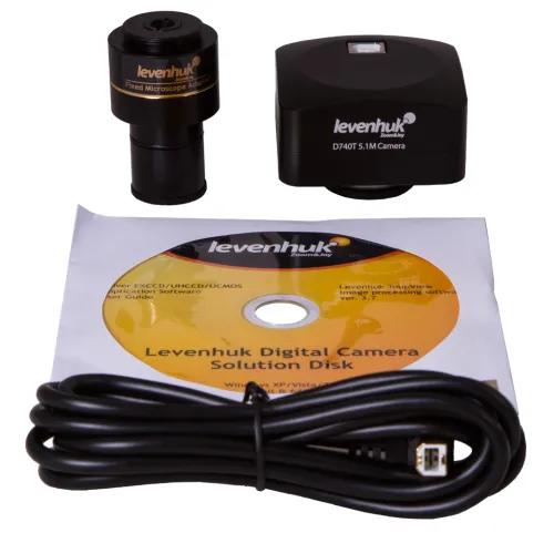 Микроскоп цифровой Levenhuk D740T, 5,1 Мпикс, тринокулярный изображение