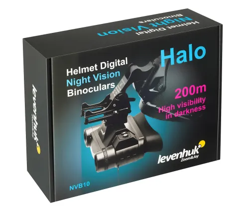 Бинокль цифровой ночного видения Levenhuk Halo NVB10 Helmet, с креплением на шлем изображение