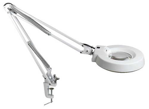 Лупа-лампа Kromatech бестеневая 10x, 120 мм, на струбцине, с подсветкой LT-86A картинка