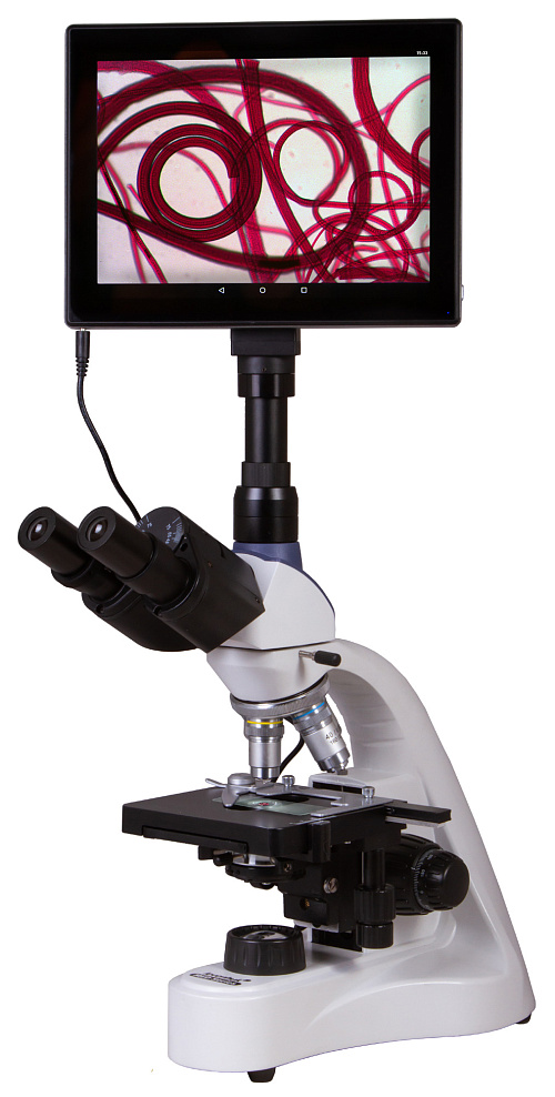 Микроскоп цифровой Levenhuk MED D10T LCD, тринокулярный картинка