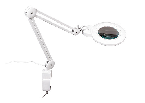 Лупа-лампа на струбцине Veber LED Bi-color, со сменными линзами и подсветкой (8608D) картинка