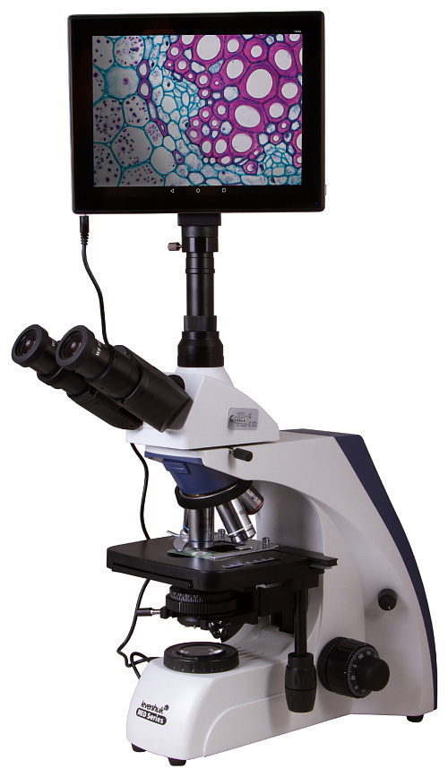 Микроскоп цифровой Levenhuk MED D35T LCD, тринокулярный картинка