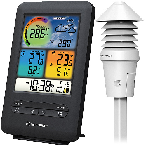Метеостанция Bresser «4 в 1» Wi-Fi с UV-датчиком и цветным дисплеем картинка
