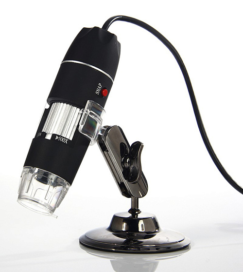 Микроскоп цифровой карманный Kromatech 50–500x USB, с подсветкой (8 LED) картинка