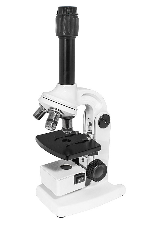 Микроскоп «Юннат 2П-3», белый, с подсветкой картинка
