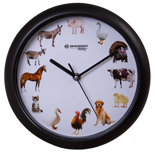 Часы настенные Bresser Junior, 25 см, с животными картинка
